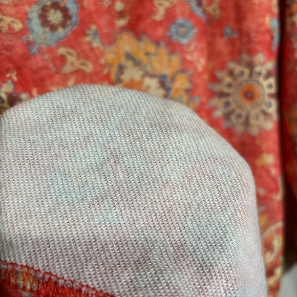 Boho Chic Floral V-Neck Top XXL Multicolor Long Sleeve Pullover Bohemian Blouse - Picture 10 of 15